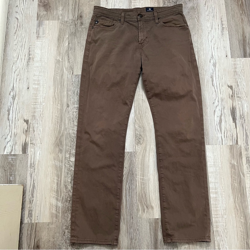 Adriano Goldschmeid Men’s The Graduate Straight Leg Pants Size 32x32 Brown Chino